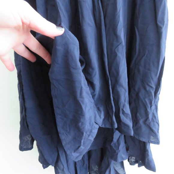 ANTHROPOLOGIE MAEVE Orsay Knit Navy Blue Asymmetrical Dress - Size S - Picture 10 of 16